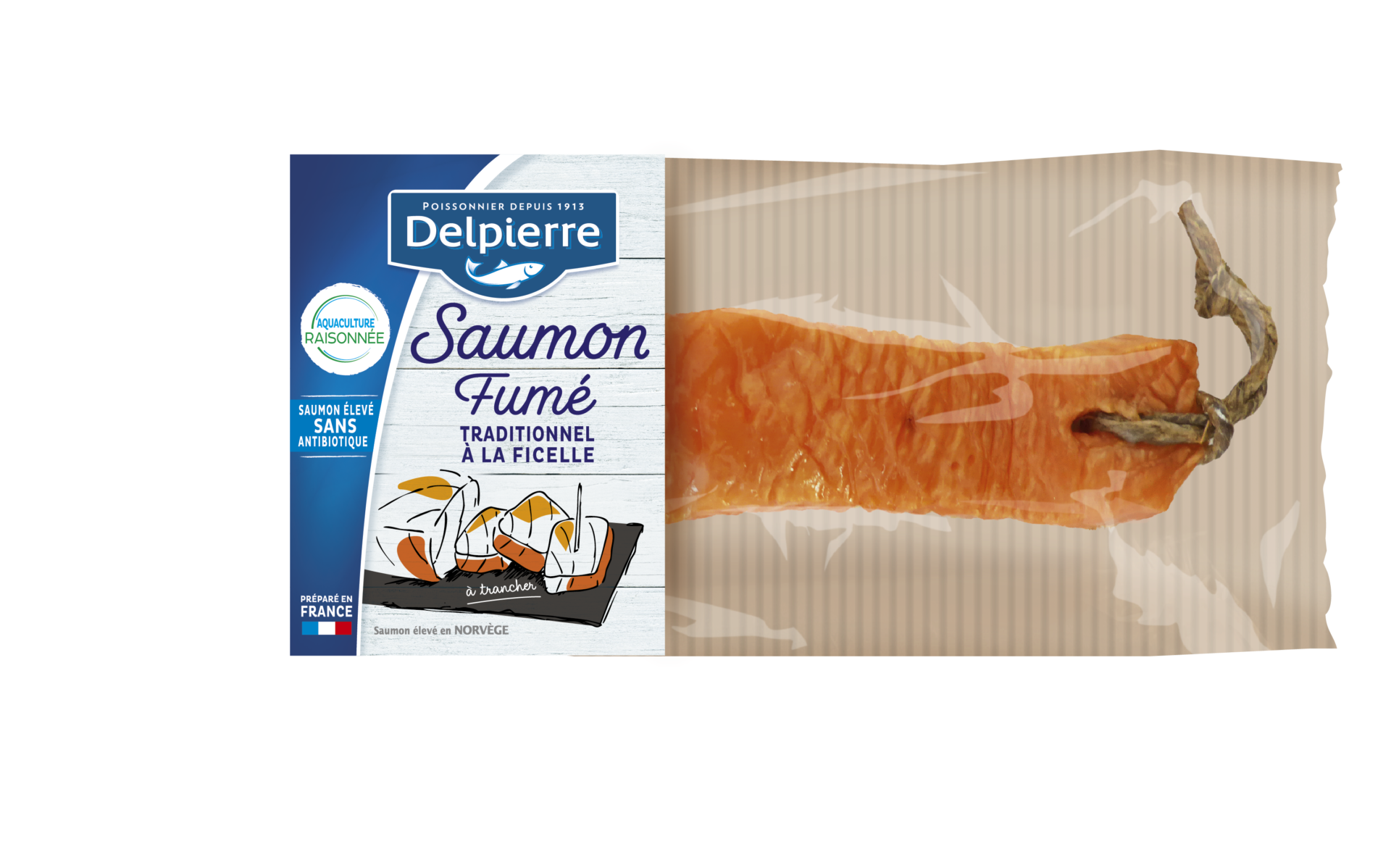 SAUMON FUMÉ TRADITIONNEL À LA FICELLE