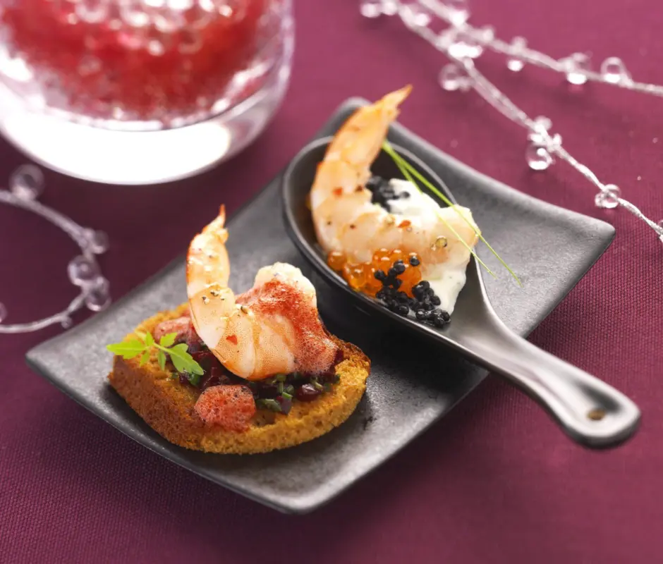 Bouchées de crevette façon sucré/salé