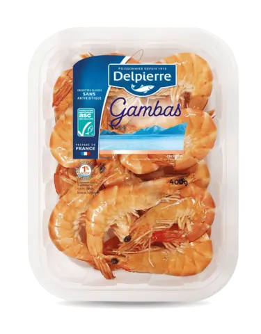 GAMBAS ENTIÈRES CUITES